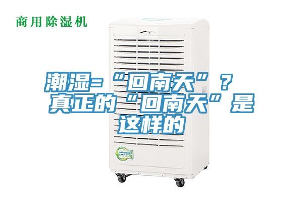 潮濕=“回南天”？ 真正的“回南天”是這樣的