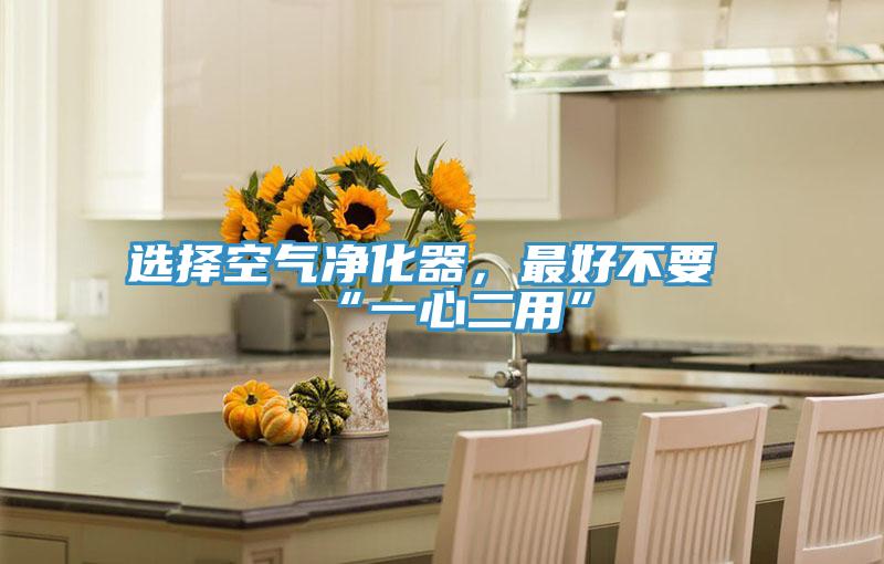 選擇空氣凈化器，最好不要“一心二用”