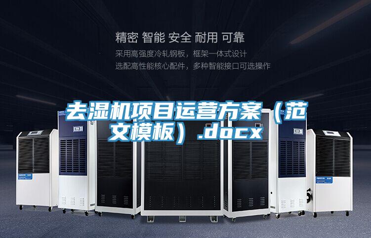 去濕機(jī)項(xiàng)目運(yùn)營方案(范文模板).docx