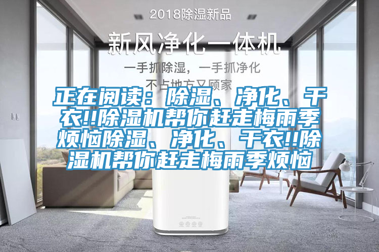 正在閱讀:除濕、凈化、干衣!!除濕機(jī)幫你趕走梅雨季煩惱除濕、凈化、干衣!!除濕機(jī)幫你趕走梅雨季煩惱