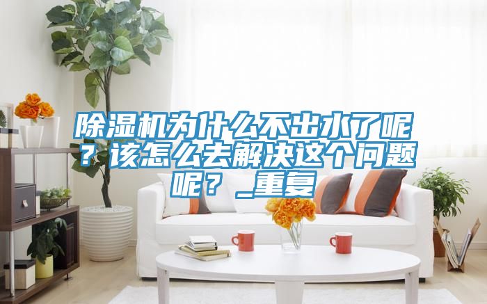 除濕機為什么不出水了呢？該怎么去解決這個問題呢？_重復